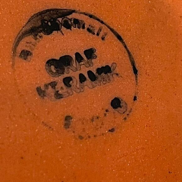 Graf Keramik floral handpainted pottery gratin dish Austria - Picture 10 of 12